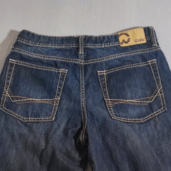 Warehouse One relaxed straight leg jeans men's size 30X30 dark ink blue - Picture 4 of 14